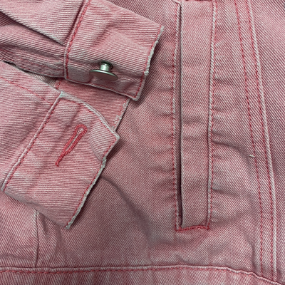 Men's Retro Washed Denim Jacket with Lapel and Multiple Pockets - Style 20763802Y