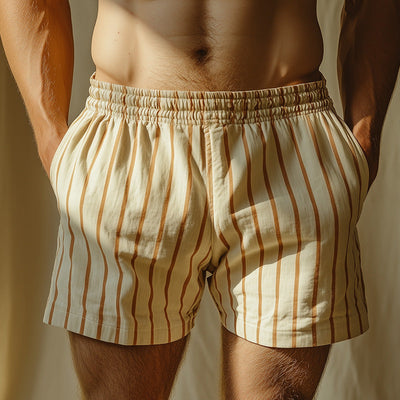 Men's Simple Stripe Print Shorts MTA2531C9P