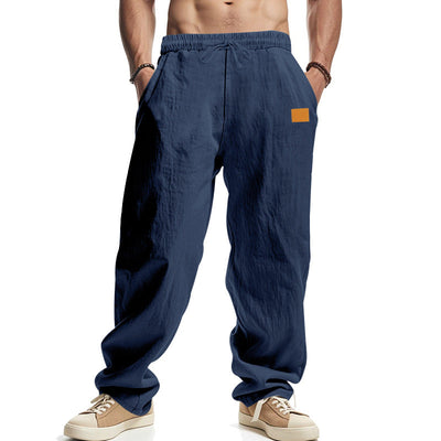 Men's Cotton and Linen Casual Elastic Waist Casual Pants MTA1171D9X