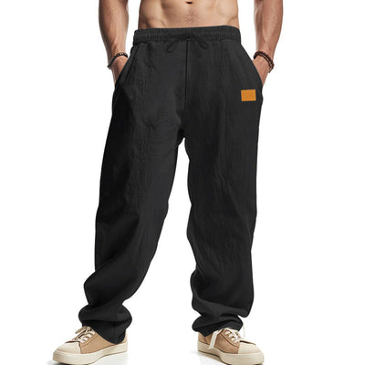 Men's Cotton and Linen Casual Elastic Waist Casual Pants MTA1171D9X