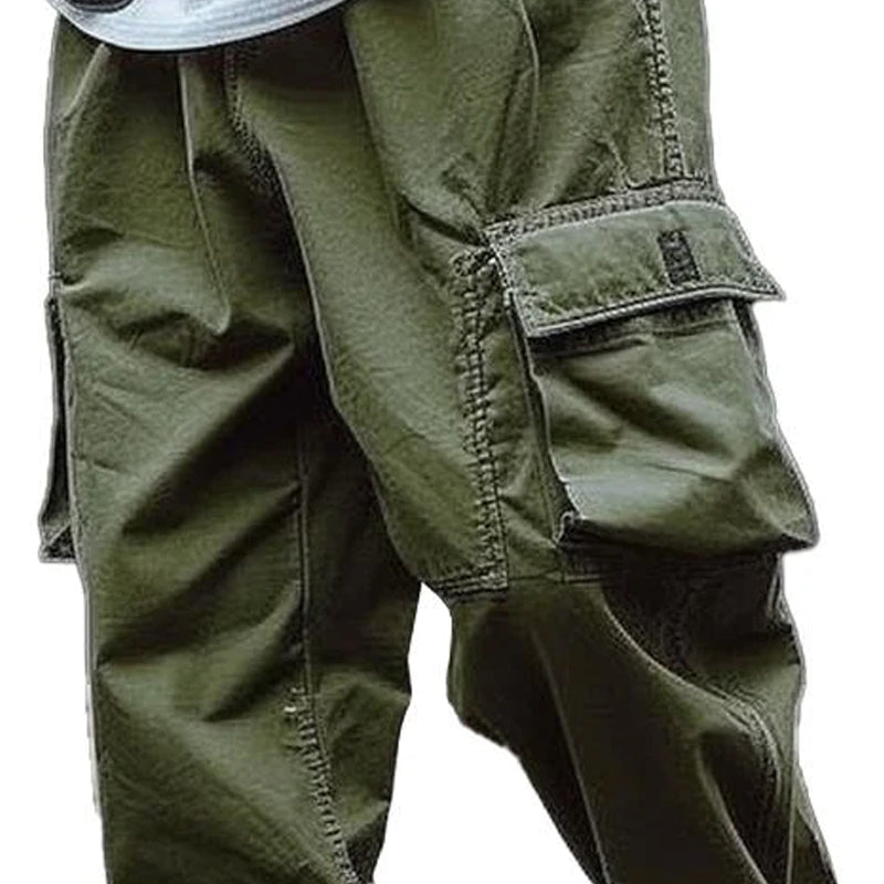 Men's Casual Outdoor Multi-pocket Cotton Cargo Pants 53284678M