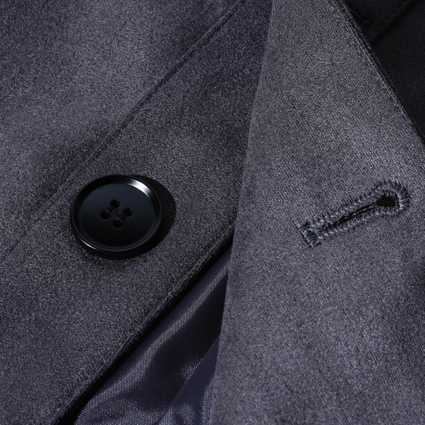 Men's Retro Suede Single-Breasted Stand Collar Jacket - Style 65731063Y