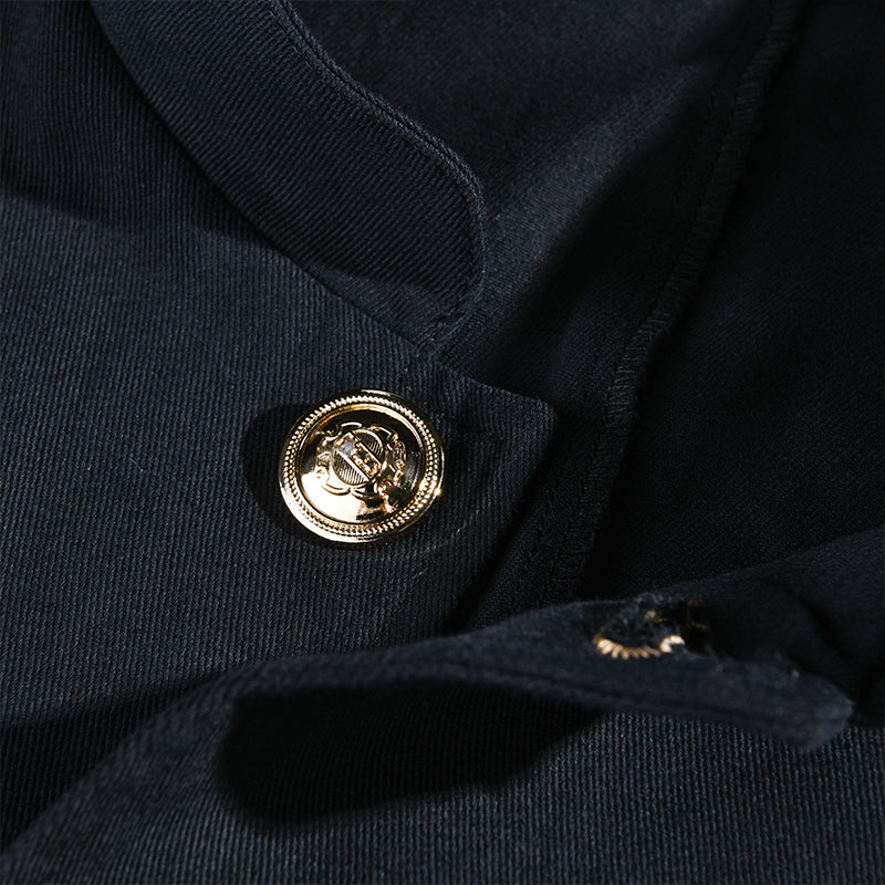 Men's Retro Casual Solid Lapel Button Jacket - Style 85705875TO
