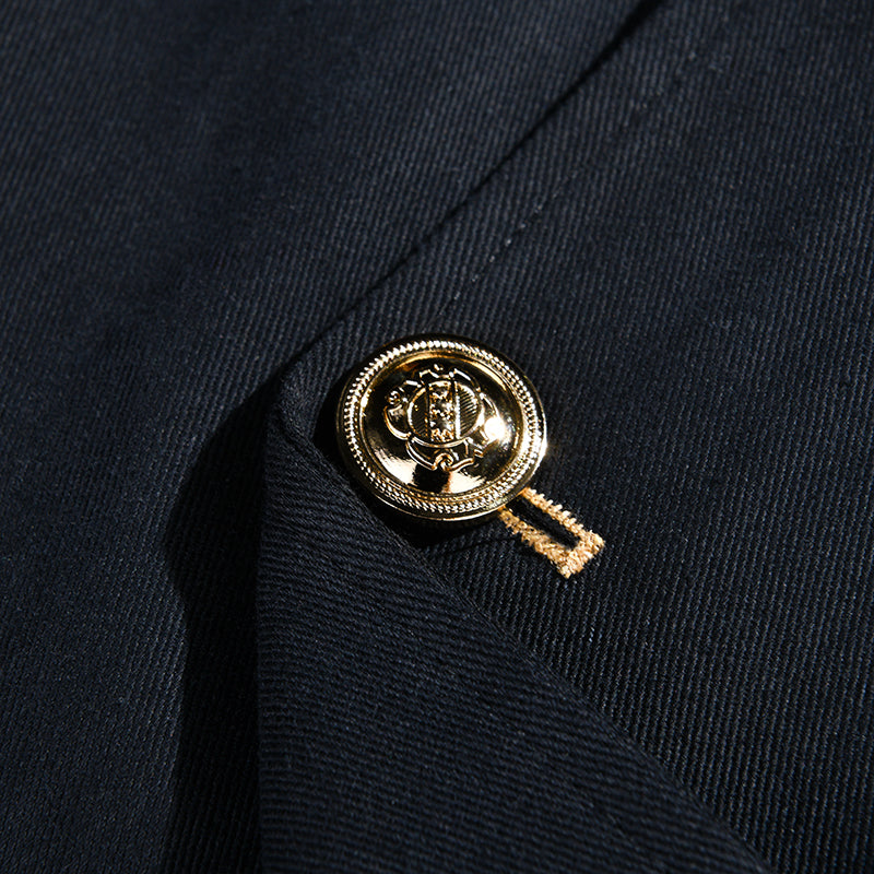 Men's Retro Casual Solid Lapel Button Jacket - Style 85705875TO