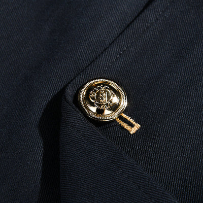 Men's Retro Casual Solid Lapel Button Jacket - Style 85705875TO